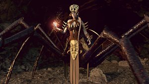 Drider Fantasy Creature Rigged and Animated 3D model