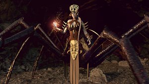Drider Fantasy Creature Rigged and Animated