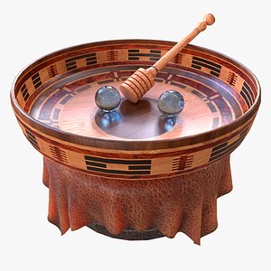 Wooden dish with trigrams
