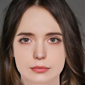 3D Stacy Martin Head - No Hair - Low poly head for game model