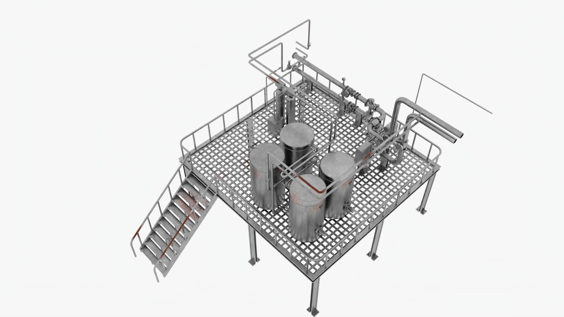 Factory Industrial Kitbash 3D model - TurboSquid 1922594