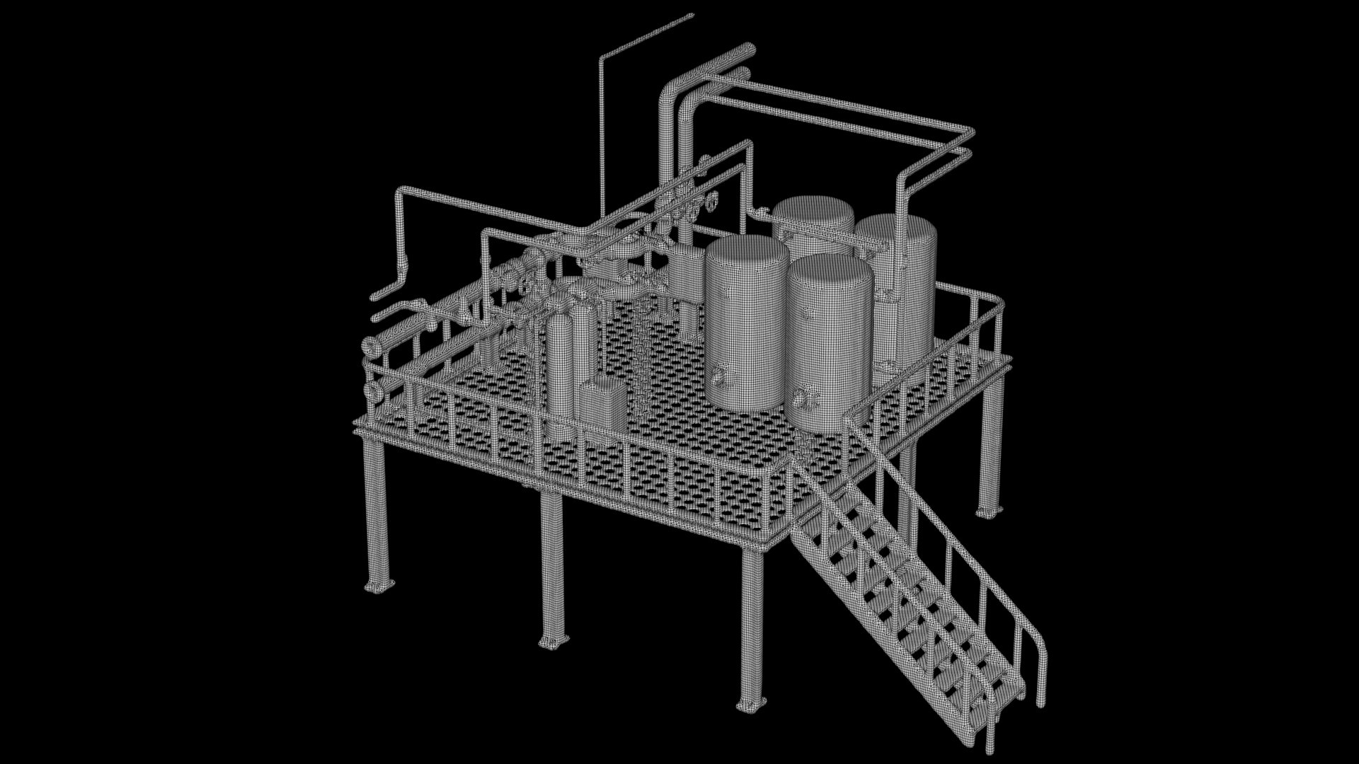 Factory Industrial Kitbash 3D model - TurboSquid 1922594