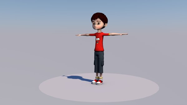 3D cartoon boy arab model