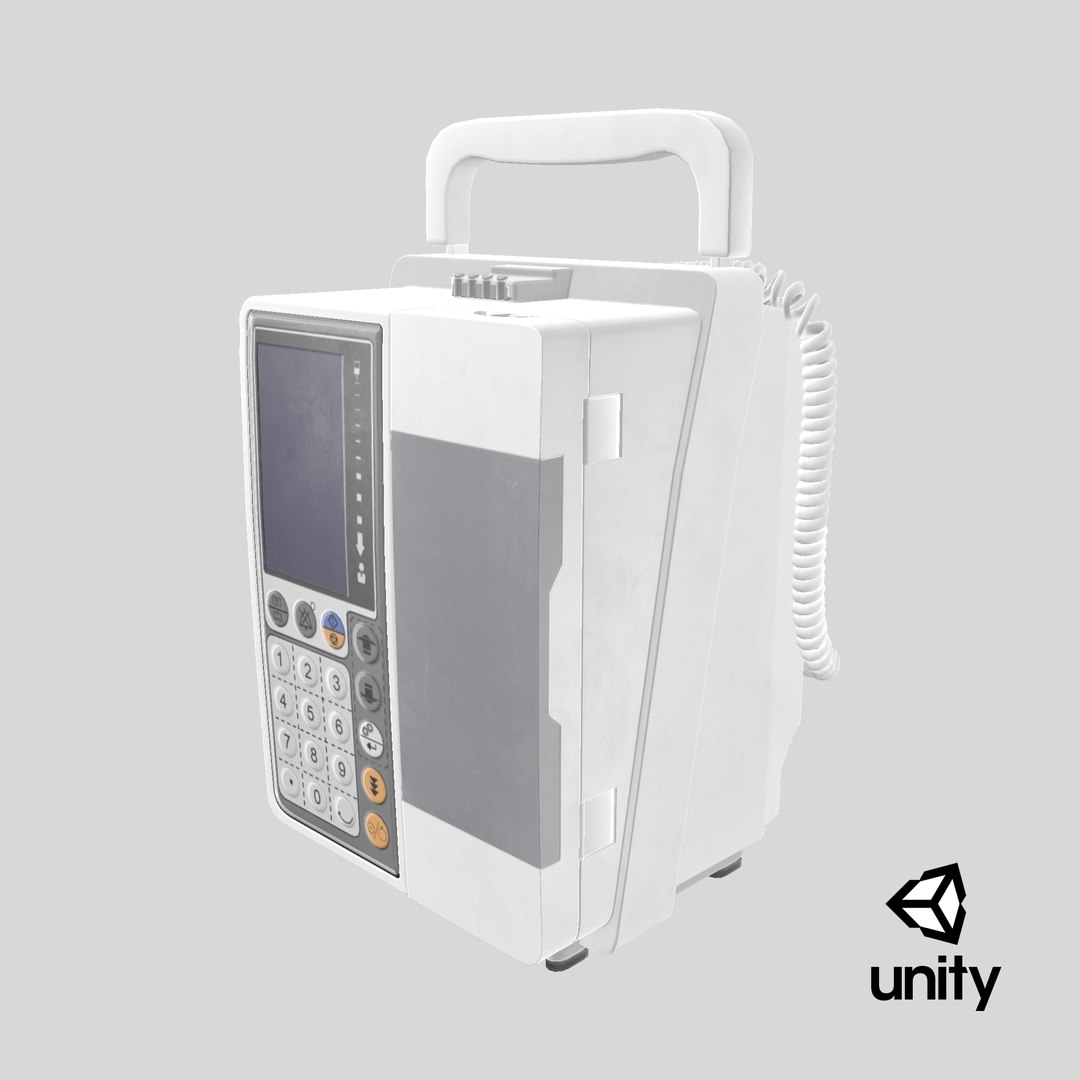 3D Infusion Pump https://p.turbosquid.com/ts-thumb/3w/Q4OENU/zA/stemcell_unity_render/png/1739254169/1920x1080/fit_q87/214fde32cc61585b92ae65de79ecdc095ff2f2b6/stemcell_unity_render.jpg