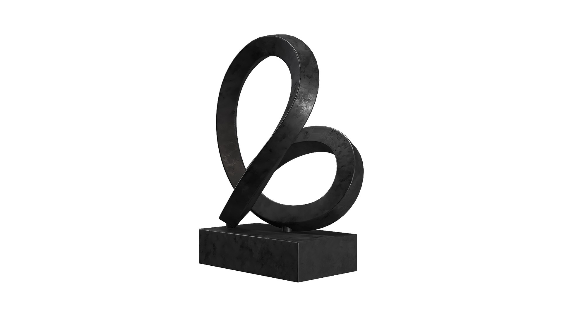 3D Model Cast Metal Abstract Sculpture 4 RH - TurboSquid 2396120