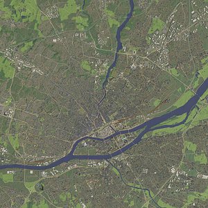 3D Nantes France - city and urban