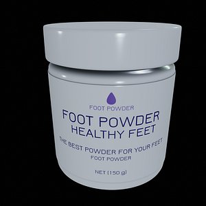 3D Foot skin care-Foot Powder-PBR GAME READY Low-poly 3D model