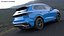 Cinema 4D用にリグされたモダンな青いクロスオーバーSUV