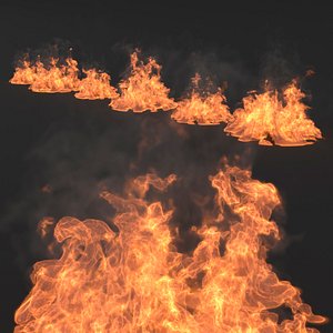 3D Volumetric Open Fire Effect VDB Set for Blender
