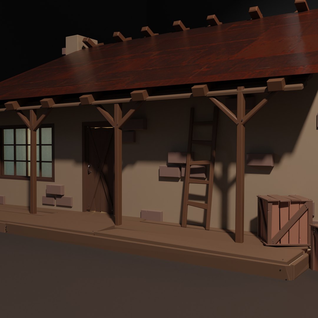 3D Rural Home Low Poly - TurboSquid 1796894