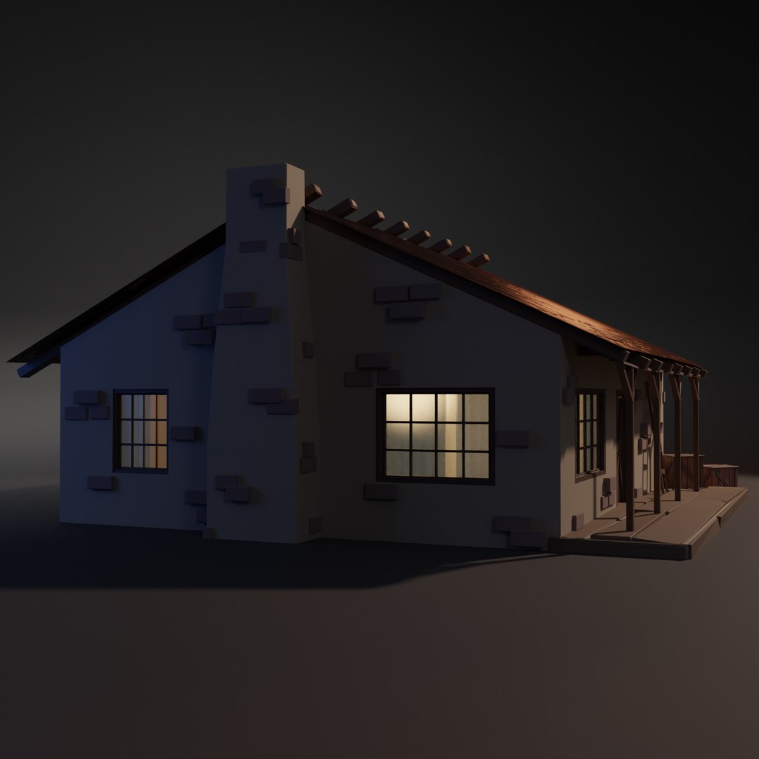 3D Rural Home Low Poly - TurboSquid 1796894