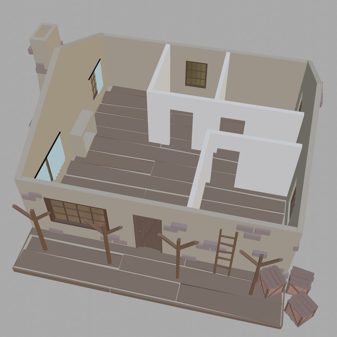 3D Rural Home Low Poly - TurboSquid 1796894