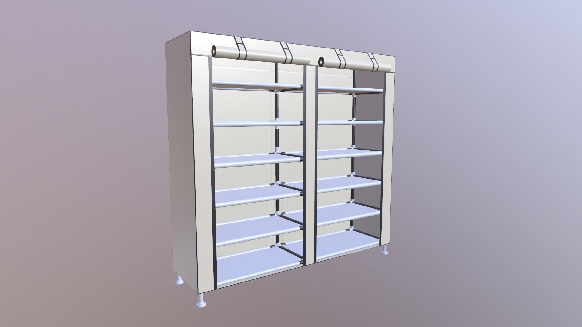 3D Model Shoe Rack Portable Storage - TurboSquid 2127801