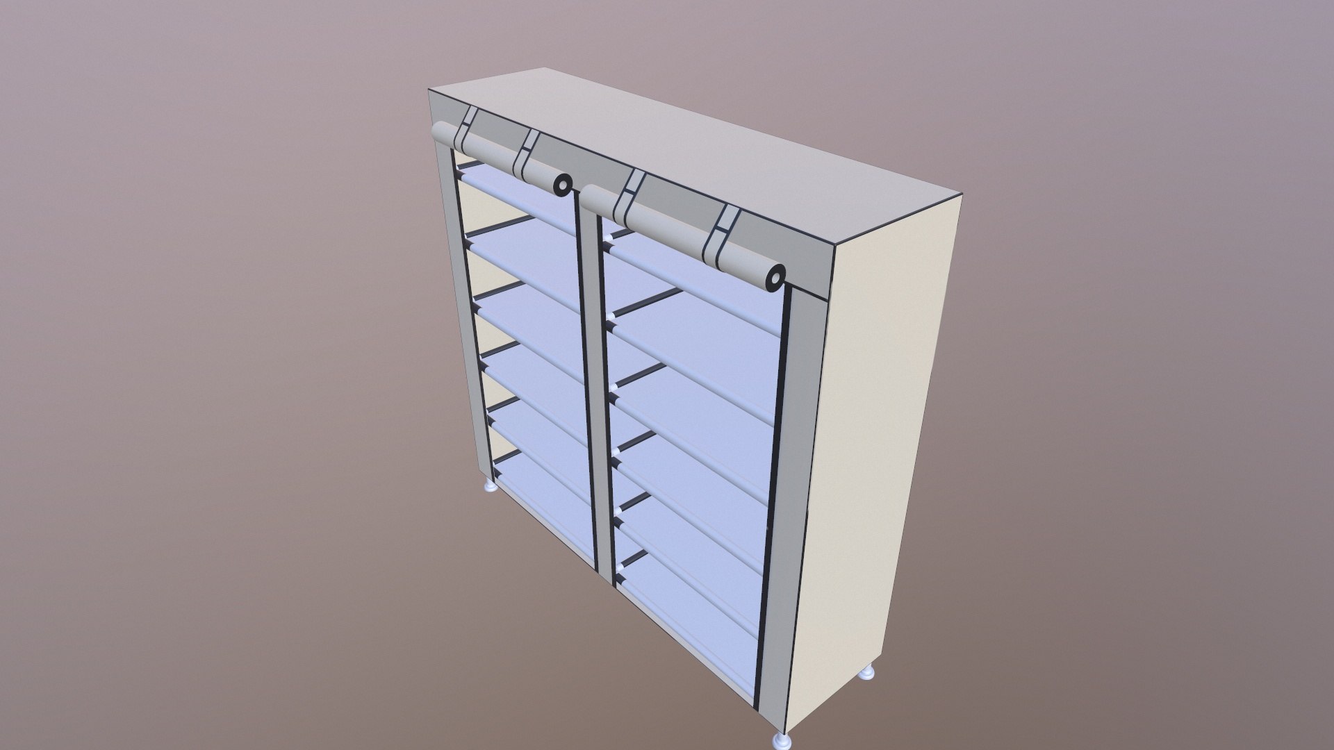 3D Model Shoe Rack Portable Storage - TurboSquid 2127801