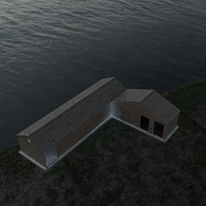 3D Lshaped Old Nepal House