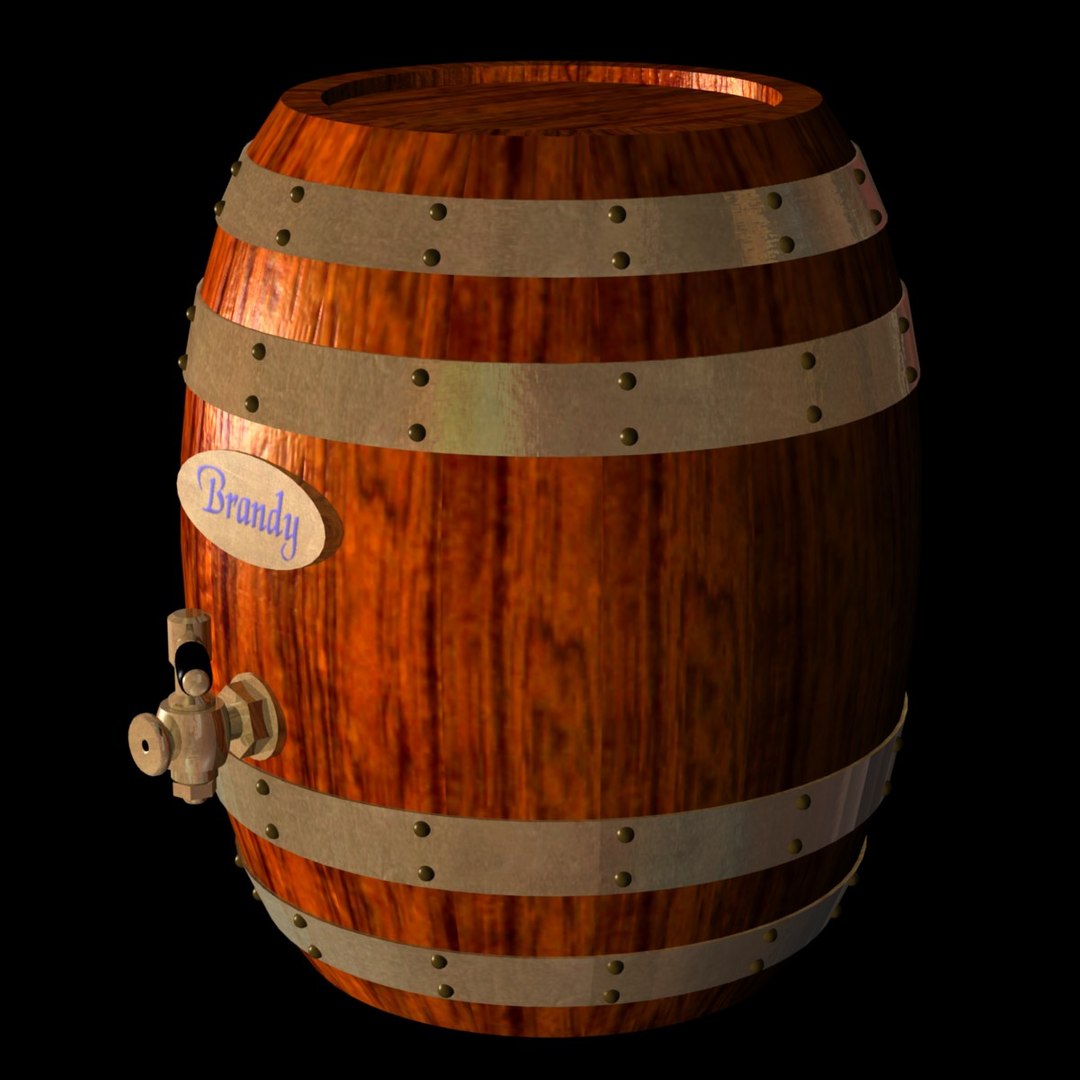 3d Model Brandy Barrel