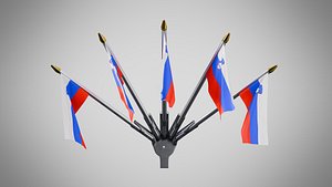 Wall Mount Flags 5 Of Slovenia model