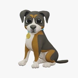 3D Stylized Fully Rigged and Animated Rover Dog
