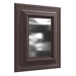 3D Antique Flemish Ebonized Mirror - Belgium 18th Century