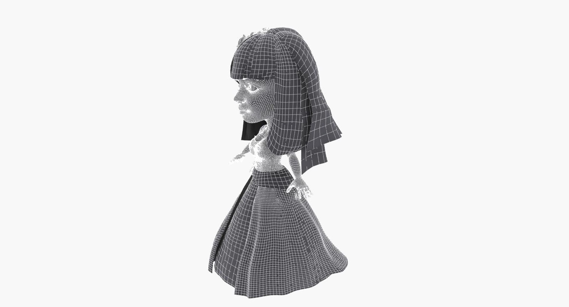 3d Model Woman Human Girl