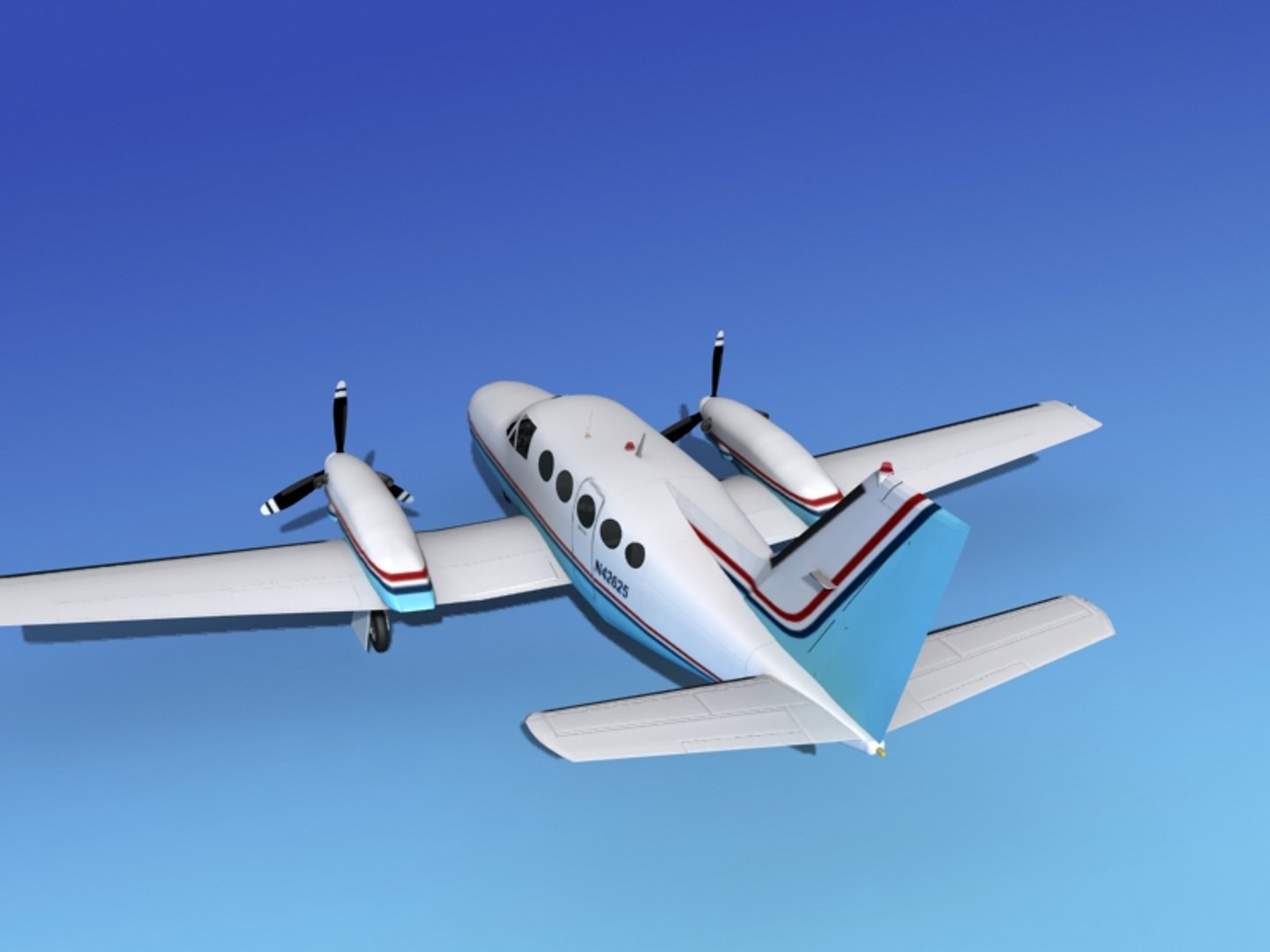 3d Model Of Scale Cessna 425 Conquest