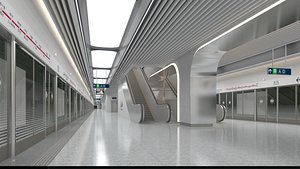 3D Subway Station 1 model