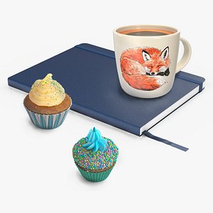 Mug of Coffee with Cupcakes Collection