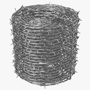 3D realistic barbed wire model