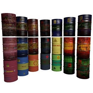 set barrels 3d 3ds