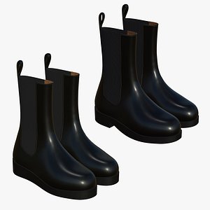 Realistic Leather Boots V44 model
