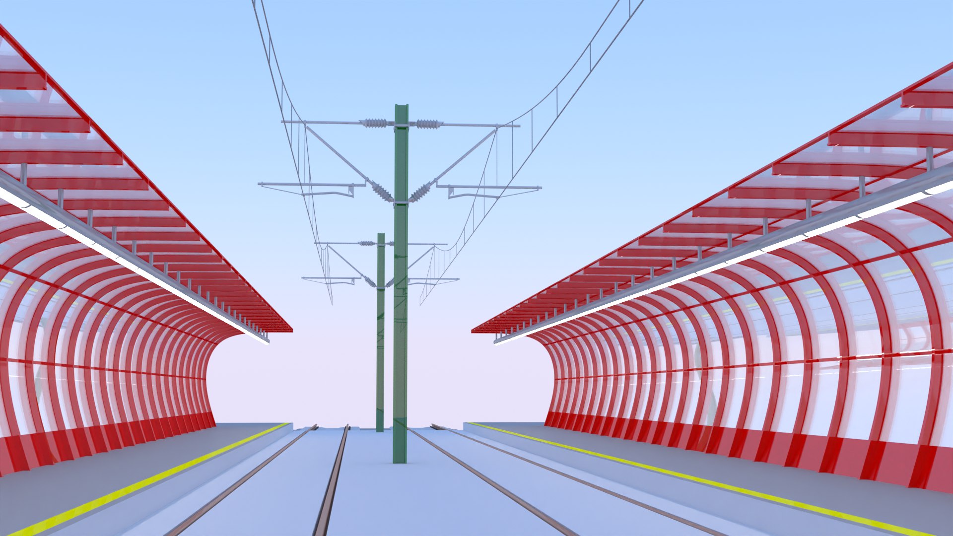 3D Tram Stop Model - TurboSquid 2136489