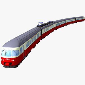 3D rae tee ii - trans europ express - swiss electric passenger train model