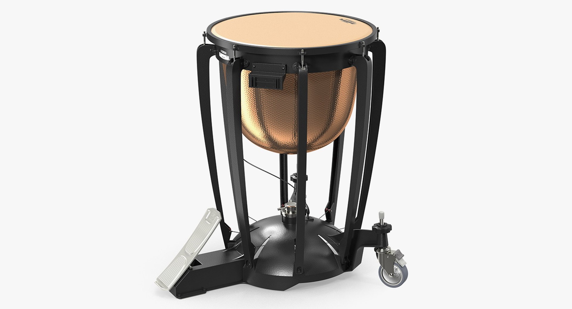 Hammered Copper Bowls Timpani Yamaha 3D Model 3D model preview