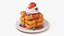 Pila di waffle con frutti di bosco