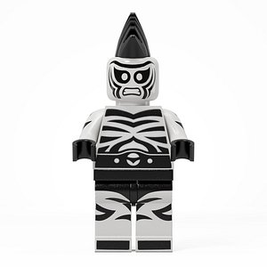 3D lego zebra man animation