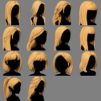 Character - Cartoon - Girl Hairs Collection