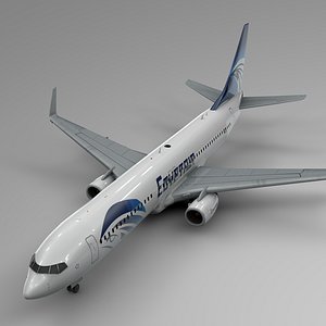 3D egyptair boeing 737-800 l435 model