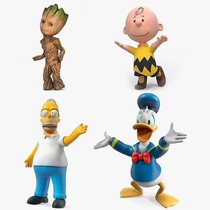 Movie and Television Characters Collection 2 Rigged for Cinema 4D