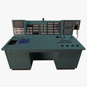 old industrial control panel 3D model