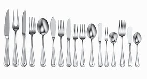 3D table cutlery 17 items