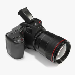 Professional Cinema Camera Premium Light On with Lens