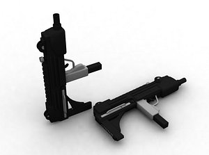 3d uzi gun model
