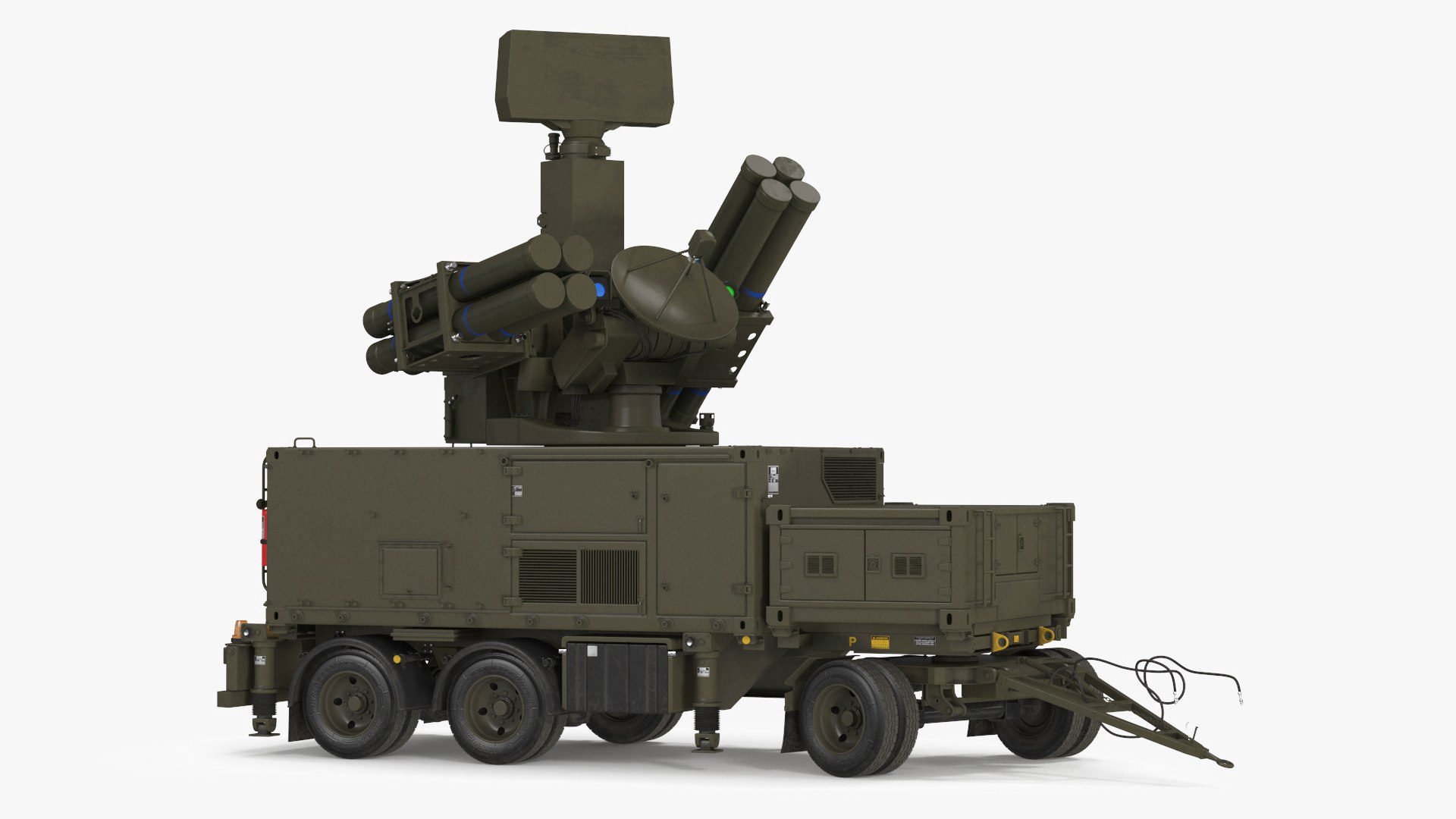Crotale NG Air Defense Missile System Rigged 3D model preview