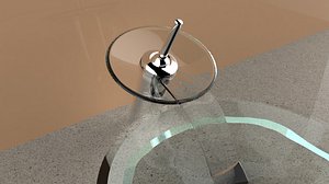 3d faucet glass