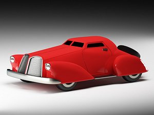 3d model retro car