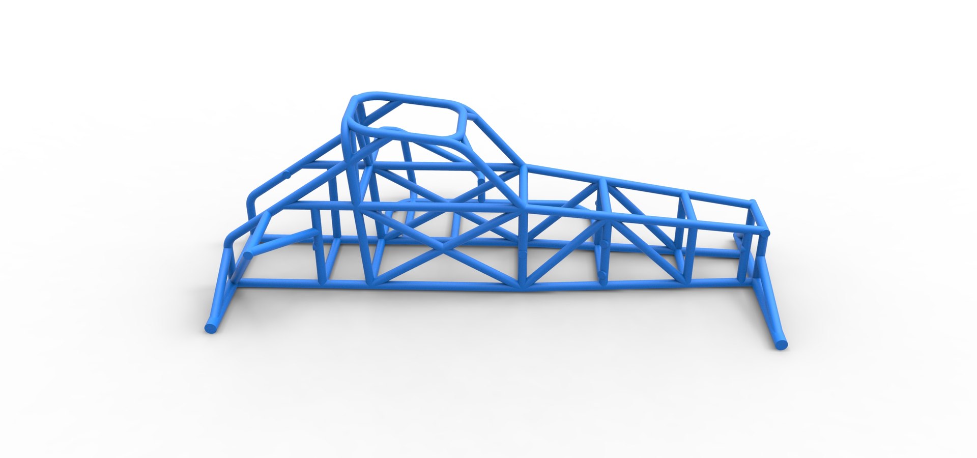 3D Diecast Frame Of Supermodified Front Engine Race Car V2 Scale 1 To ...