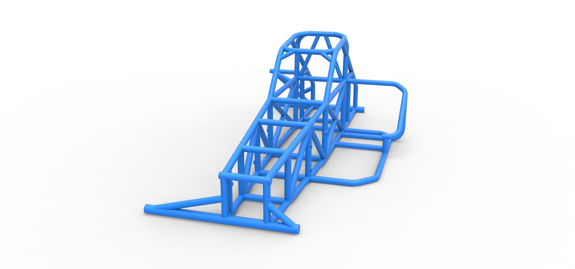 3D Diecast Frame of Supermodified front engine race car V2 Scale 1 to ...