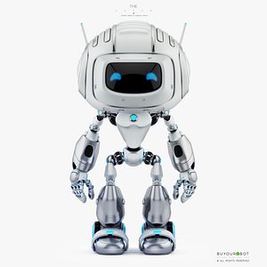cute robot friendly 3D model