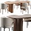 Chaise Akiko et table à manger rectangulaire Lazar par Laredoute