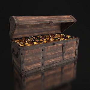 old chest treasures 3d model